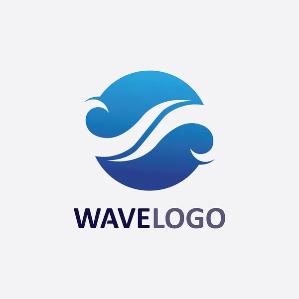 Icono Onda Gota Agua Vector Ilustración Diseño Logo Negocio — Vector de stock