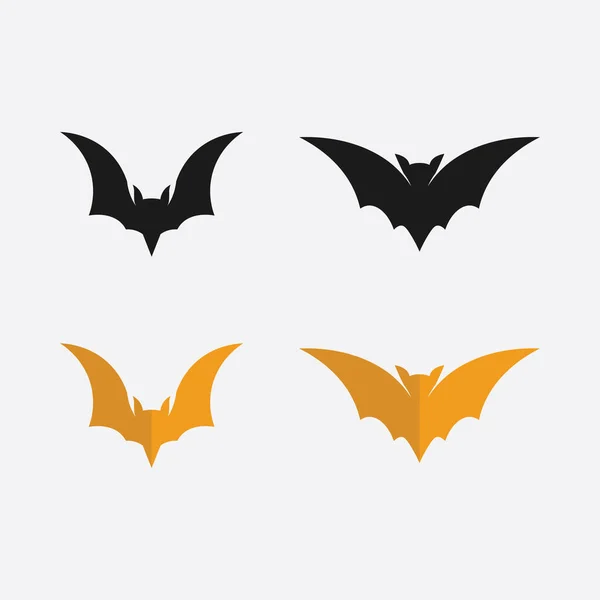 Λογότυπο Νυχτερίδας Ζώο Και Φορέας Φτερά Μαύρο Αποκριές Βαμπίρ Γοτθικό — Διανυσματικό Αρχείο