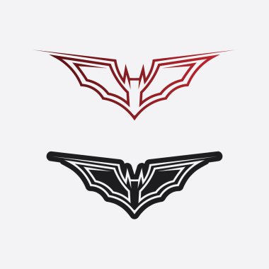 Yarasa logosu hayvan ve vektörü, kanatlar, siyah, cadılar bayramı, vampir, gotik, illüstrasyon, tasarım yarasa simgesi