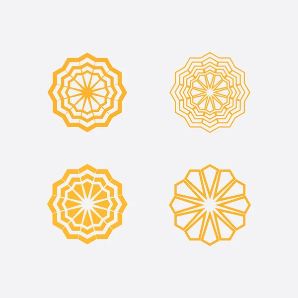 Sol Verano Ilustración Vectorial Icono Logo Plantilla Diseño — Vector de stock