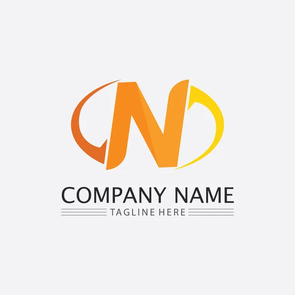 Letter Fnt Logo Template Vector Icon Illustration Design — 스톡 벡터