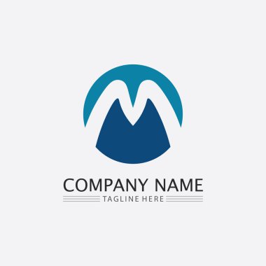 M Harfi Logo Şablonu iş ve kimlik tasarım logosu