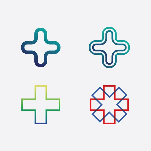 Logo Nemocnice Ikony Symboly Zdravotní Péče Šablony Ikony App — Stockový vektor