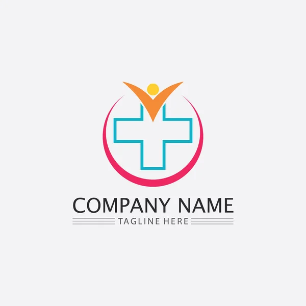 Logo Nemocnice Ikony Symboly Zdravotní Péče Šablony Ikony App — Stockový vektor