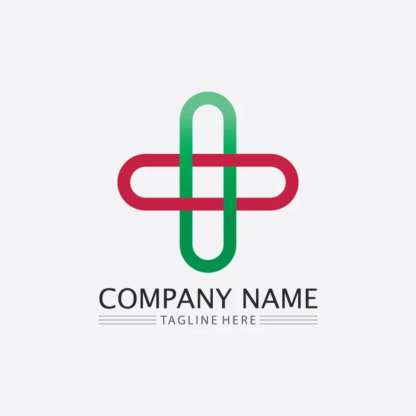 Logotipo Hospital Ícone Cuidados Saúde Símbolos Modelo Ícone App — Vetor de Stock