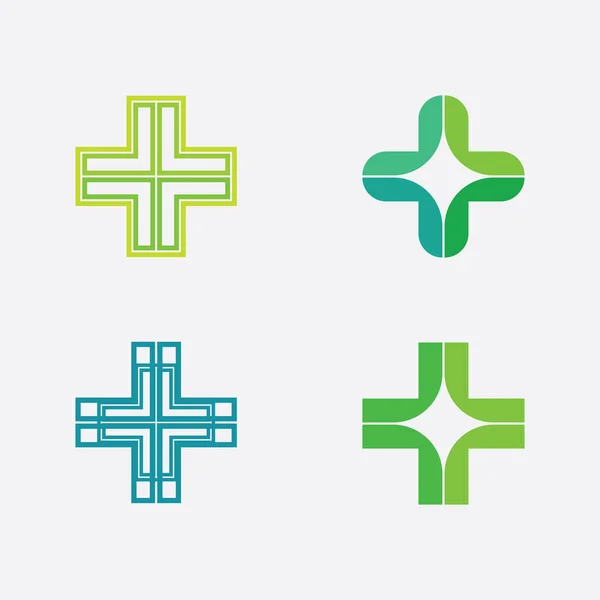 Hastane Logosu Sağlık Ikonu Sembolleri Simge Uygulaması — Stok Vektör