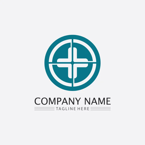 Logotipo Hospital Ícone Cuidados Saúde Símbolos Modelo Ícone App — Vetor de Stock