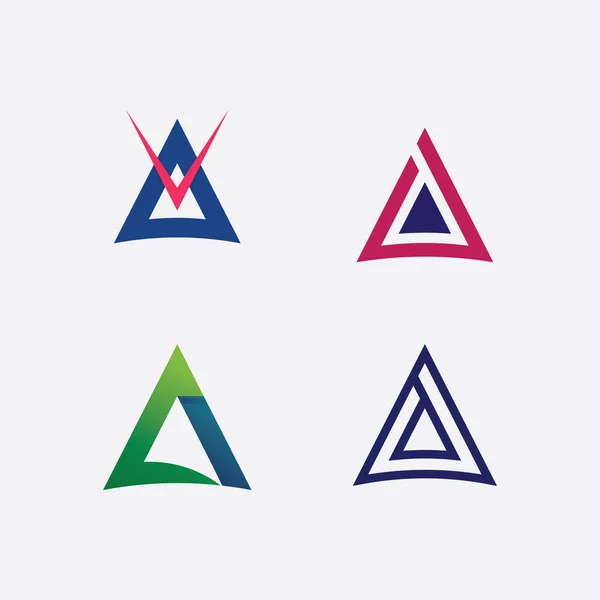 Ett Brev Och Typsnitt Logotyp Mall Vektor Ikon Illustration Design — Stock vektor