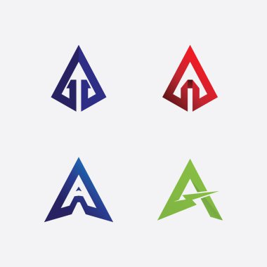 Bir Harf ve yazı tipi logosu tasarımı Şablon vektör resimleme tasarımı