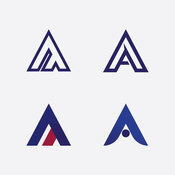 Letter Font Logo Design Template Vector Icon Illustration Design — Stock Vector