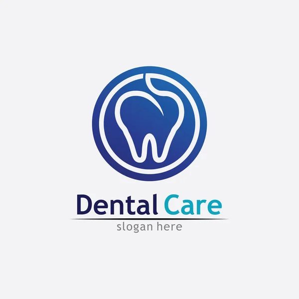 Diş ve diş logosu Şablon vektör illüstrasyon simgesi tasarımı
