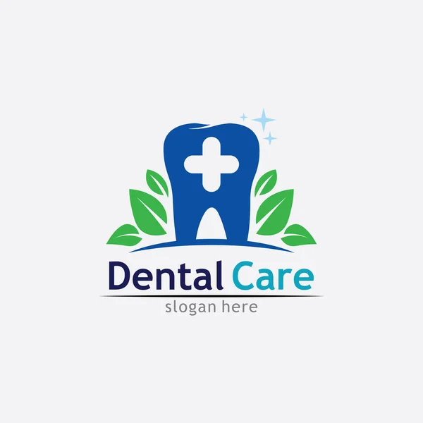 Logotipo Dental Dental Diseño Ícono Ilustración Vector Plantilla — Archivo Imágenes Vectoriales