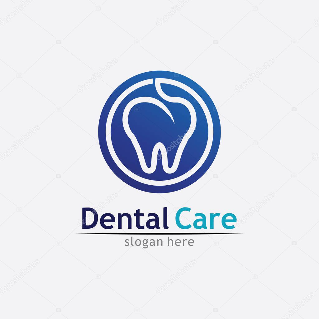 Dental and tooth logo Template vector illustration icon design