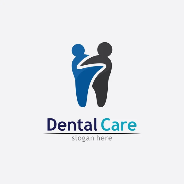 Opieka Stomatologiczna Logo Zęba Ikona Wektora Szablonu — Wektor stockowy