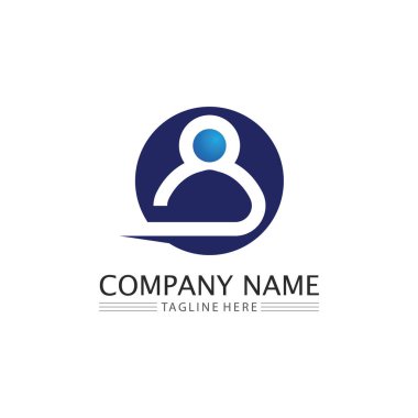 People Community, care group network ve sosyal simge tasarım şablonu