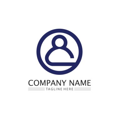 People Community, care group network ve sosyal simge tasarım şablonu