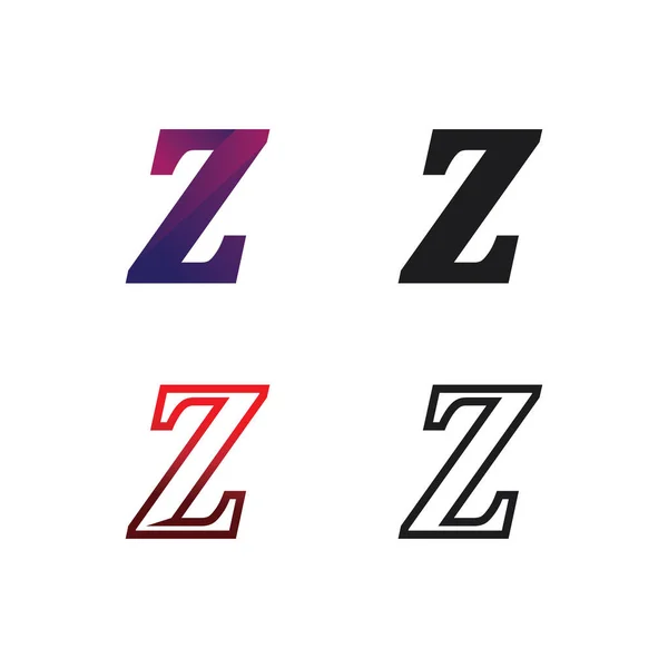 Z文字とフォントZのロゴのデザインベクトルのアイデンティティイラスト — ストックベクタ