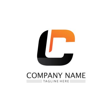 C Harfi Logosu ve C Şablon vektör simgesi tasarımı