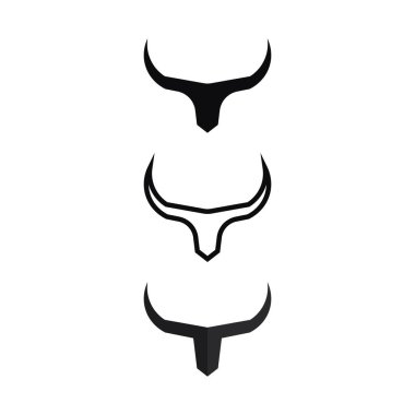 Boğa ve bufalo başlı inek maskotu logosu spor boynuzu hayvan memelilerinin baş logosu vahşi matador için tasarım vektörü