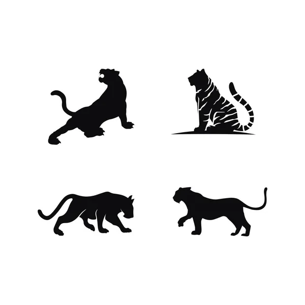 Логотип Тигра Талісман Дизайн Тварин Векторні Ілюстрації — стоковий вектор