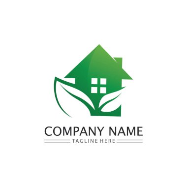 Yeşil ağaç yaprağı ekoloji doğa elementi vektörü logoları