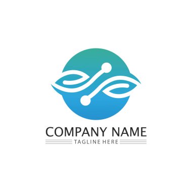 Yeşil ağaç yaprağı ekoloji doğa elementi vektörü logoları