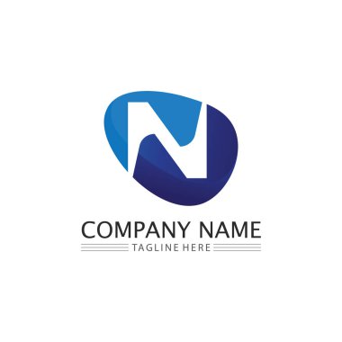 N harfi ve logo yazı tipi şirket logosu ve harf N tasarım vektörü ve logo için harf