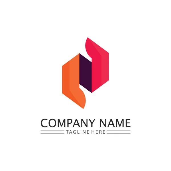 Letra Logotipo Fonte Empresa Logotipo Negócio Letra Inicial Vetor Design — Vetor de Stock