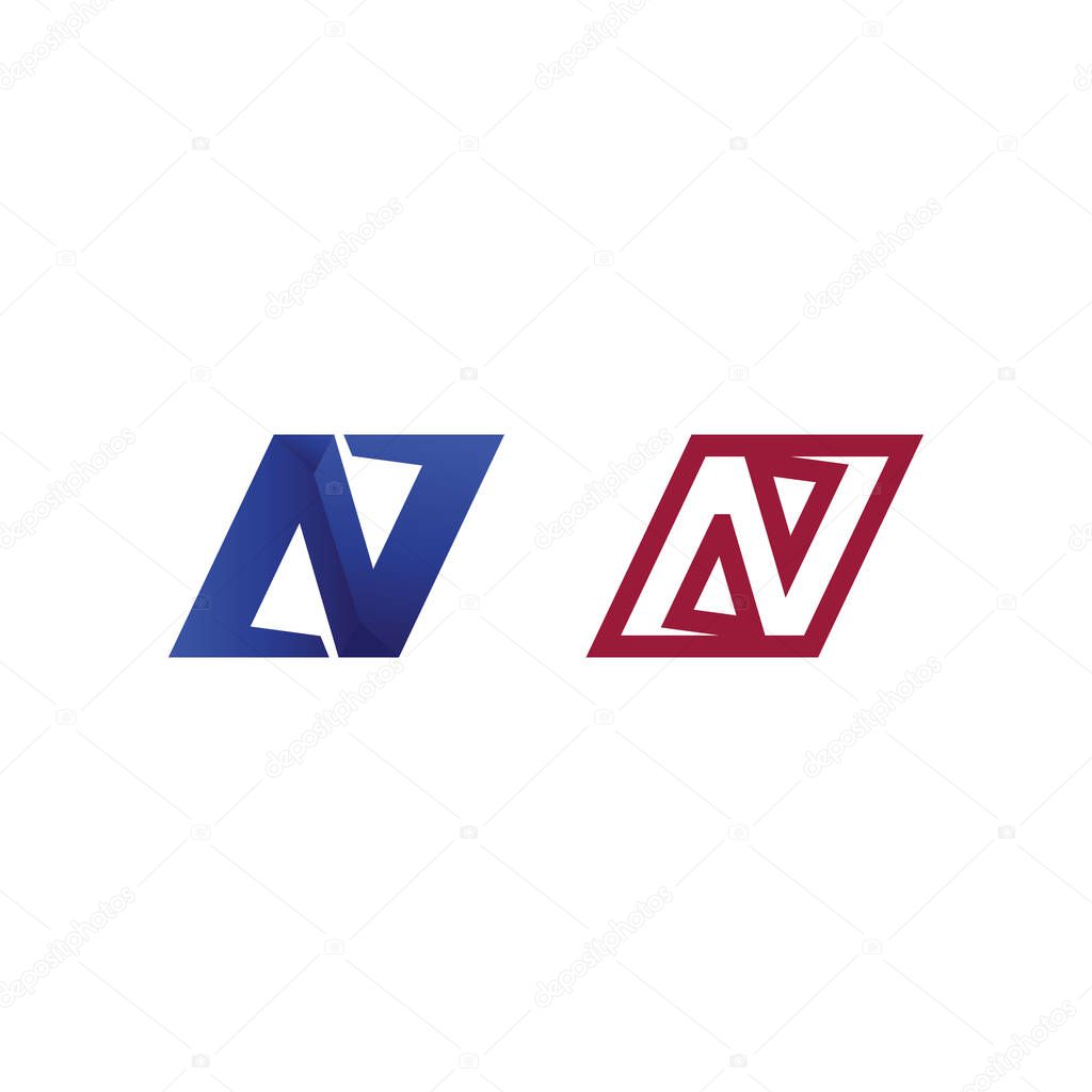 N letter and logo font company logo business and letter initial N design vector and letter for logo