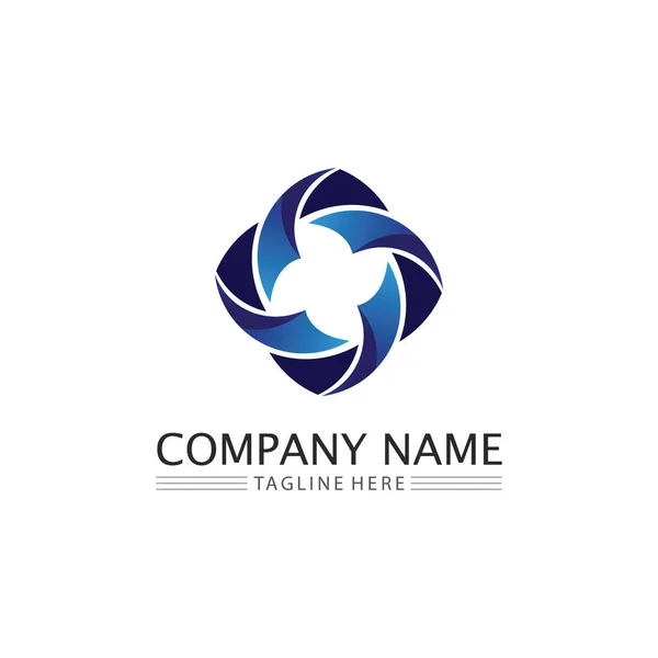 Business Logo Design Concetto Immagine Vettoriale Grafica — Vettoriale Stock