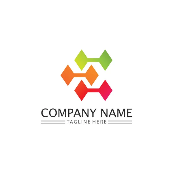 Design Logotipo Negócios Conceito Vetor Imagem Gráfico — Vetor de Stock