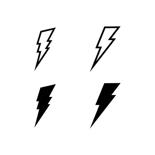 Vector Potencia Flash Ogo Thunderbolt Diseño Plantilla Ilustración Electricidad Icono — Archivo Imágenes Vectoriales