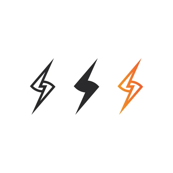 Vettore Potenza Flash Logo Thunderbolt Icona Disegno Modello Illustrazione Elettricità — Vettoriale Stock