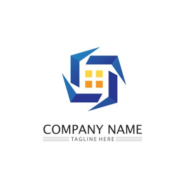 Emlak ve ev binaları vektör logo şablonları
