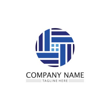 Emlak ve ev binaları vektör logo şablonları