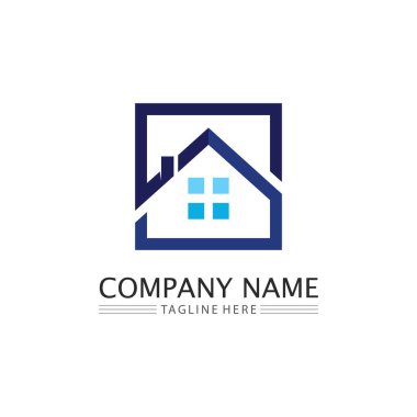 Bina logosu, logosu, ev logosu, mimari, ikon, ikamet ve şehir, kasaba, tasarım ve pencere, mülk, iş logosu, vektör evi
