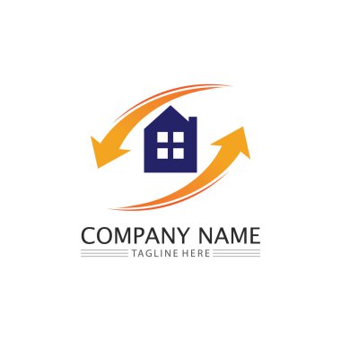 Bina logosu, logosu, ev logosu, mimari, ikon, ikamet ve şehir, kasaba, tasarım ve pencere, mülk, iş logosu, vektör evi