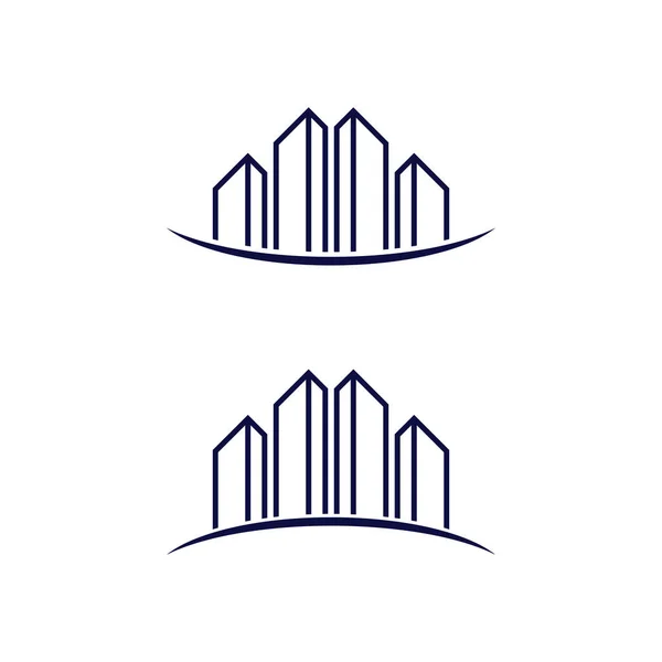 Logo Van Woning Huislogo Architectuur Icoon Woning Stad Stad Ontwerp — Stockvector