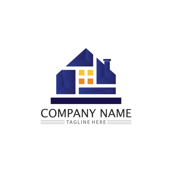 Building Home Logo House Logo Architecture Icon Residence City Town — Stock Vector