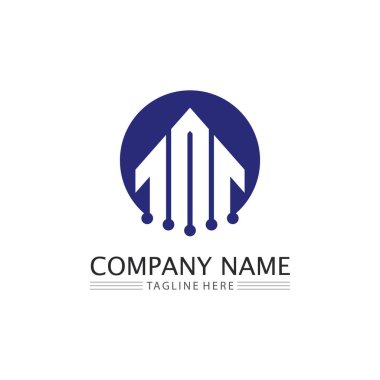 Emlak ve ev binaları vektör logo şablonları