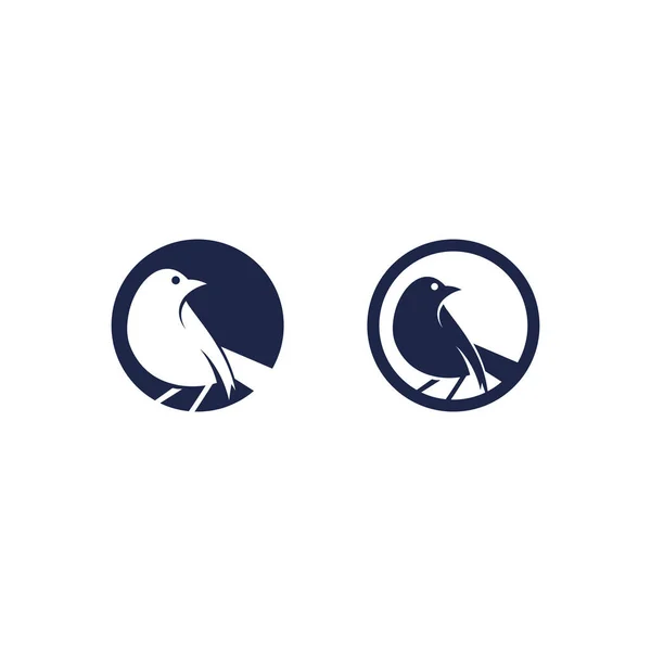 Ptáci Vlaštovky Holubice Logo Design Vektorové Křídla Zvířat Létající Pták — Stockový vektor
