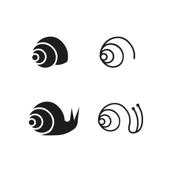 Snail Logo Template Vector Icon Illustration Design Graphic —  Vetores de Stock