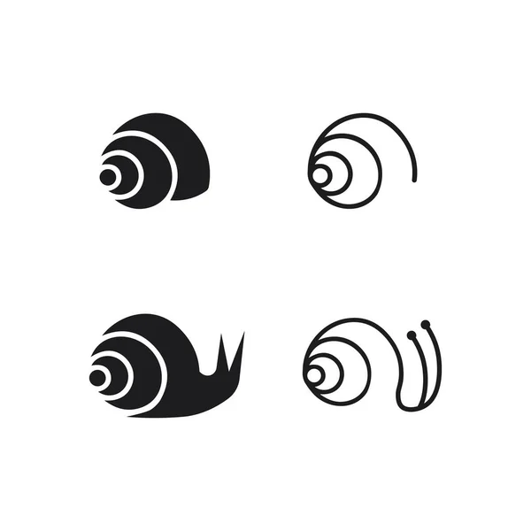 Snail Logo Template Vector Icon Illustration Design Graphic — ストックベクタ