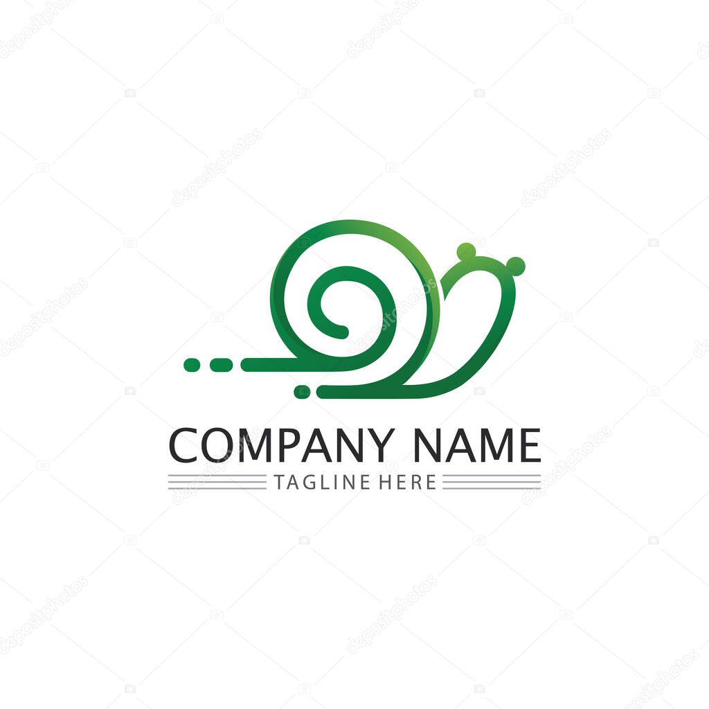 Snail logo template vector icon illustration design graphic