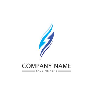 dalga simgesi ve su damlası vektör çizim logo işi