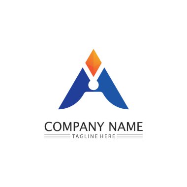 Bir Harf Logo Şablonu vektör illüstrasyon tasarımı