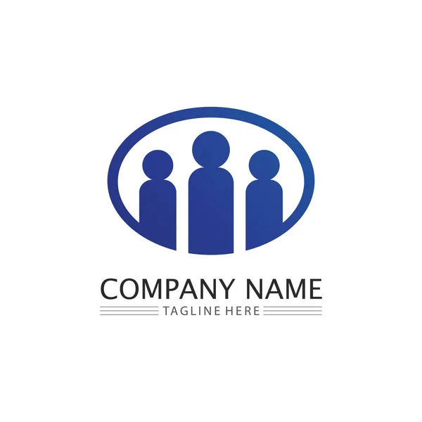 People Logo Team Succes People Work Group Community Group Company — Stock Vector