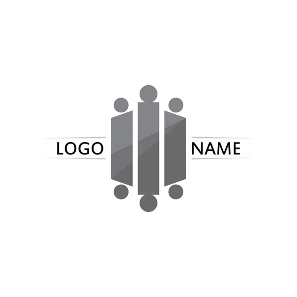 人物标识 团队工作 团队与社区 团队与企业标识向量与设计关怀 家庭图标Succes标识 — 图库矢量图片