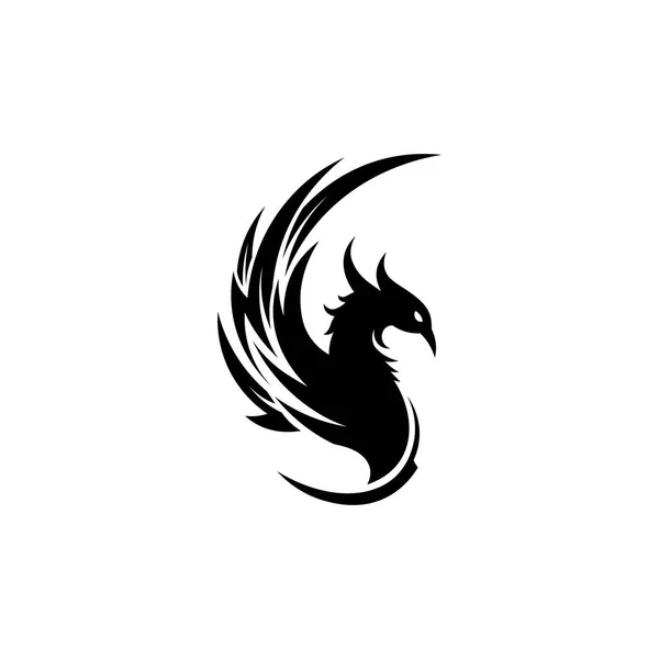 Phoenix Bird Symbol Logo Design Vector Illustration — Stock Vector