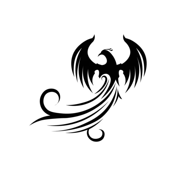 Phoenix Bird Symbol Logo Design Vector Illustration — ストックベクタ